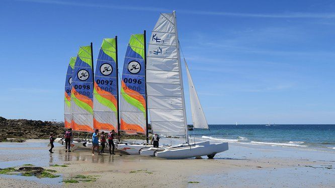 voiliers sur la plage